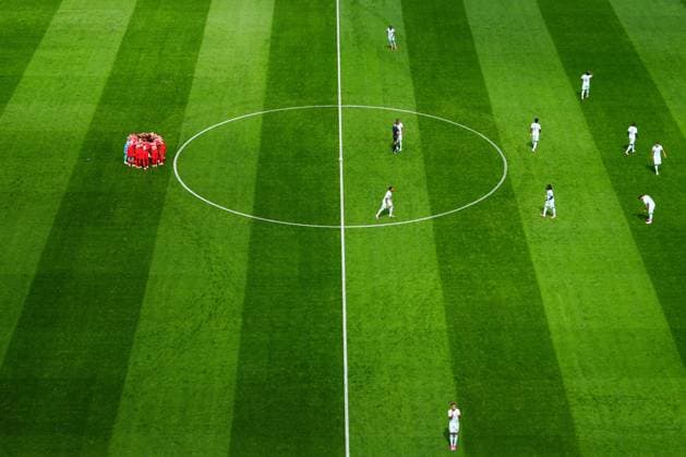 Norway huddle ahead of kick-off Norway v France, 2026 FIFA World Cup, WM, Weltmeisterschaft, Fussball Group I, Football, Boston Stadium, Foxborough, Massachusetts, USA - 26 Jun 2026Foxborough Boston Stadium Massachusetts (MA) United States of America EDITORIAL USE ONLY No use with unauthorised audio, video, data, fixture lists, club league logos or live services. Online in-match use limited to 120 images, no video emulation. No use in betting, games or single club league player publications.  Copyright: xJavierxGarcia Shutterstockx 16964347x