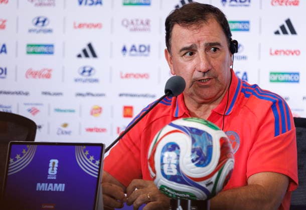 FIFA World Cup, WM, Weltmeisterschaft, Fussball 2026 - Colombia press conference, PK, Pressekonferenz Colombia head coach Nestor Lorenzo attends a press conference one day ahead of the FIFA World Cup 2026 group stage match Colombia against Portugal, in Miami, Florida, USA, 26 June 2026. MIAMI United States  Copyright: xCRISTOBALxHERRERA-ULASHKEVICHx