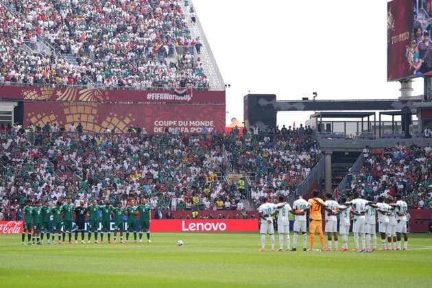 Senegal v Iraq - FIFA World Cup, WM, Weltmeisterschaft, Fussball 2026 - Group I TORONTO, CANADA - JUNE 26: Players line up prior the 2026 FIFA World Cup First Stage Group I match between Senegal and Iraq at Toronto Stadium (BMO Field) in Toronto, Ontario, Canada on June 26, 2026. Mert Alper Dervis Anadolu Ontario Canada. Editorial use only. Please get in touch for any other usage.  Copyright: x2026xAnadoluxMertxAlperxDervisx