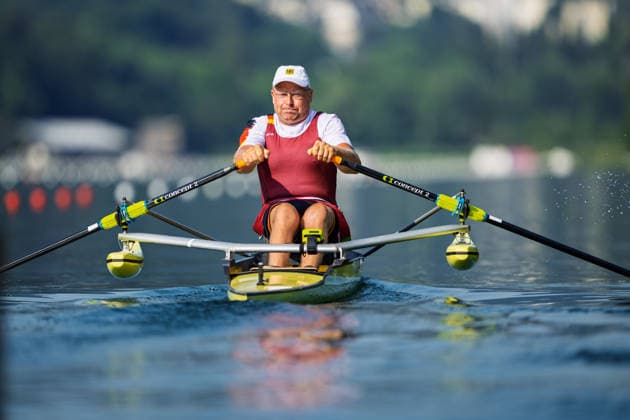 LUCERNE, SWITZERLAND - JUNE 26: Marcus Klemp of Germany competing in the Pr1 Men s Single Sculls during the Lucerne Regatta - World Rowing Cup III at the Rotsee on June 26, 2026 in Lucerne, Switzerland. Lucerne Switzerland Copyright: xBEAUTIFULxSPORTS TobiasxLacknerx