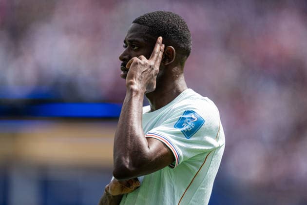 Sport Bilder des Tages 260626 Ousmane Dembele of France celebrates after 0-1 during the FIFA World Cup, WM, Weltmeisterschaft, Fussball 2026 group stage football match between Norway and France on June 26, 2026 in Foxborough. Photo: Jon Olav Nesvold BILDBYRAN COP 217 VG0967 bbeng fotboll football soccer fotball vm fotbolls-vm fotball-vm fotbolls-vm 2026 fifa world cup 2026 norge norway frankrike france boston jubel *** June 26, 2026: Ousmane Dembele of France celebrates after the 0–1 goal during the 2026 FIFA World Cup group stage soccer match between Norway and France on June 26, 2026 in Foxborough. Photo by Jon Olav Nesvold. BILDBYRAN COP 217 VG0967 bbeng soccer football fotball World Cup soccer World Cup 2026 FIFA World Cup 2026 Norway Francekrike france boston celebration  Copyright: JONxOLAVxNESVOLD BB260626JE040