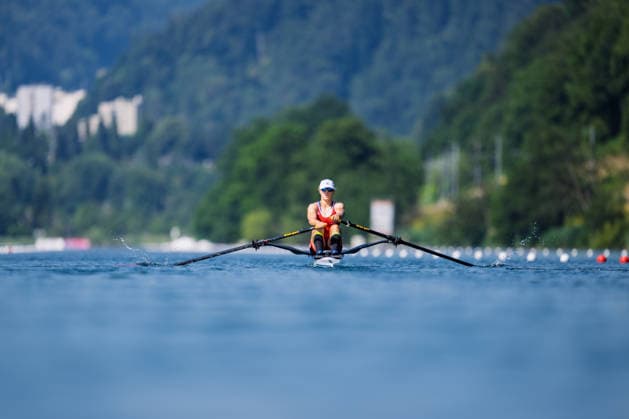 LUCERNE, SWITZERLAND - JUNE 26: Aurelia-Maxima Katharina Janzen of Switzerland competing in the Women s Single Sculls during the Lucerne Regatta - World Rowing Cup III at the Rotsee on June 26, 2026 in Lucerne, Switzerland. Lucerne Switzerland Copyright: xBEAUTIFULxSPORTS TobiasxLacknerx