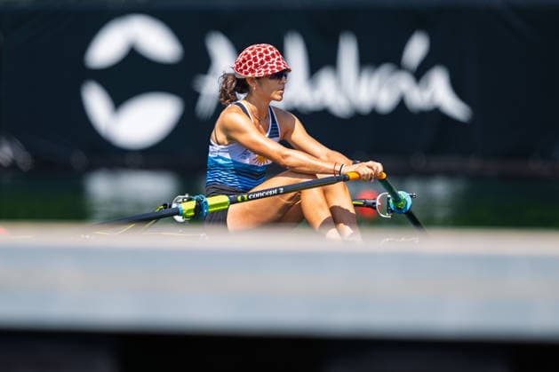 LUCERNE, SWITZERLAND - JUNE 26: Nicole Yarzon of Uruguay competing in the Women s Single Sculls during the Lucerne Regatta - World Rowing Cup III at the Rotsee on June 26, 2026 in Lucerne, Switzerland. Lucerne Switzerland Copyright: xBEAUTIFULxSPORTS TobiasxLacknerx