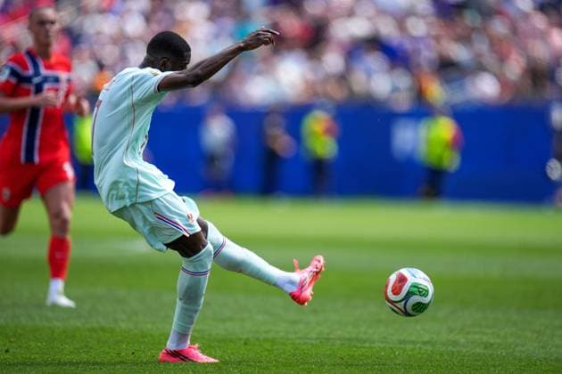 Ousmane DembÃ lÃ scores for France Norway v France, 2026 FIFA World Cup, WM, Weltmeisterschaft, Fussball Group I, Football, Boston Stadium, Foxborough, Massachusetts, USA - 26 Jun 2026Foxborough Boston Stadium Massachusetts (MA) United States of America EDITORIAL USE ONLY No use with unauthorised audio, video, data, fixture lists, club league logos or live services. Online in-match use limited to 120 images, no video emulation. No use in betting, games or single club league player publications.  Copyright: xIsmaelxAdnan Shutterstockx 16964355bf
