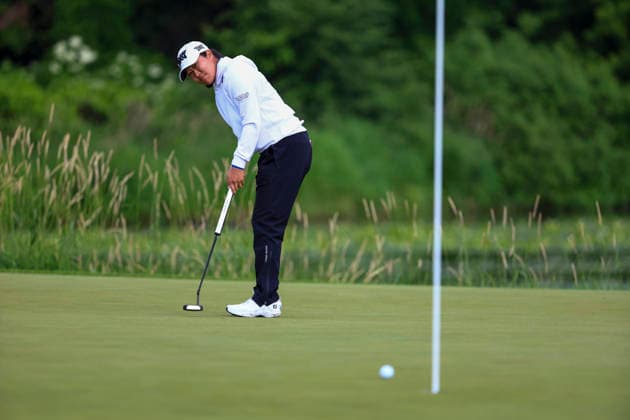 June 26, 2026, Chaska, Minnesota, United States: YAHUI ZHANG putts at hole ten. This is the second day of the 2026 KPMG WomenÃ¢â‚¬â ¢s PGA, Golf Herren Championship at Hazeltine National Golf Course in Chaska Minnesota. Chaska United States - ZUMAt166 20260626_zsp_t166_020 Copyright: xMichaelxTurnerx