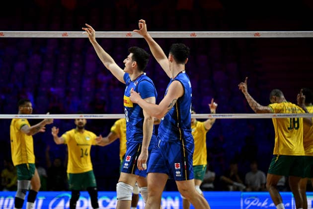 LJUBLJANA, SLOVENIA - JUNE 26: During the FIVB Men s Volleyball Nations League match between Brazil and Italy at Arena Stozice, Ljubljana on June 26, 2026 in Ljubljana, Slovenia. (Photo by Igor Kupljenik Sports Press Photo).  Copyright: xIgorxKupljenikx xSPPx Sportspressphoto_SPR177547