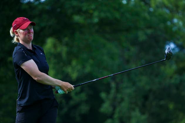June 26, 2026, Chaska, Minnesota, United States: NICOLE BROCH ESTRUP watches her drive at hole seven. This is the second day of the 2026 KPMG WomenÃ¢â‚¬â ¢s PGA, Golf Herren Championship at Hazeltine National Golf Course in Chaska Minnesota. Chaska United States - ZUMAt166 20260626_zsp_t166_022 Copyright: xMichaelxTurnerx