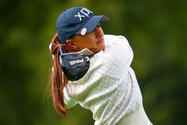 June 26, 2026, Chaska, Minnesota, United States: ALINE KRAUTER watches her drive at hole seven. This is the second day of the 2026 KPMG WomenÃ¢â‚¬â ¢s PGA, Golf Herren Championship at Hazeltine National Golf Course in Chaska Minnesota. Chaska United States - ZUMAt166 20260626_zsp_t166_024 Copyright: xMichaelxTurnerx