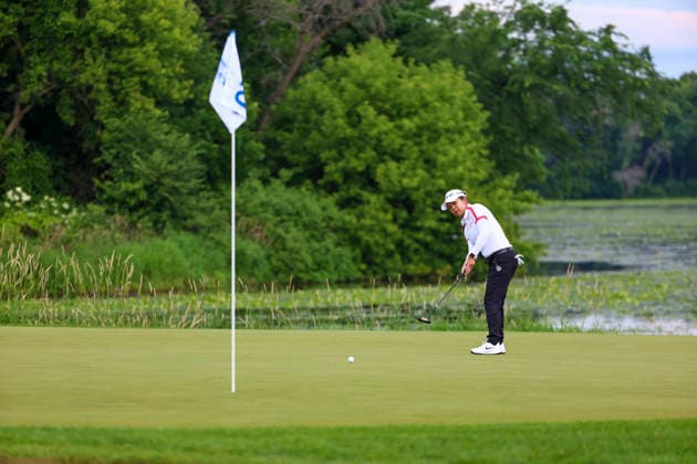 June 26, 2026, Chaska, Minnesota, United States: WEI LING HSU putts at hole ten. This is the second day of the 2026 KPMG WomenÃ¢â‚¬â ¢s PGA, Golf Herren Championship at Hazeltine National Golf Course in Chaska Minnesota. Chaska United States - ZUMAt166 20260626_zsp_t166_032 Copyright: xMichaelxTurnerx