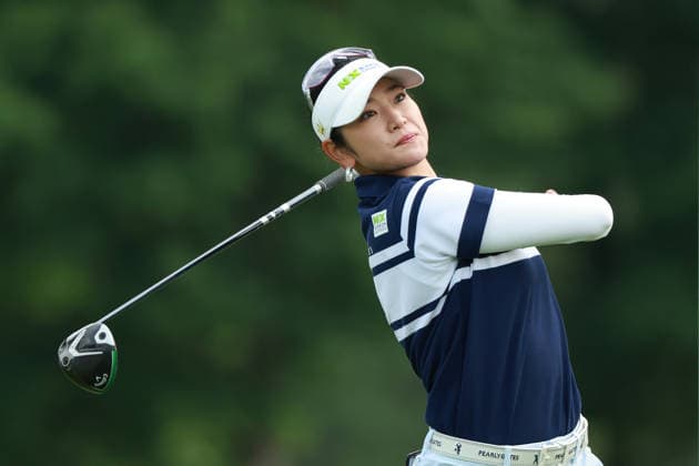 KPMG Women™s PGA, Golf Herren Championship 2026 CHASKA, MINNESOTA - JUNE 26: Erica Hara of Japan plays her tee shot on the fifth hole during the second round of the KPMG Women™s PGA Championship 2026 at Hazeltine National Golf Club in Chaska, Minnesota, USA Friday, June 26, 2026. Chaska Minnesota United States  Copyright: xJorgexLemusx originalFilename:lemus-kpmgwome260626_nptbs.jpg