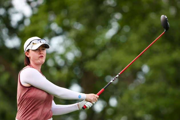 June 26, 2026, Chaska, Minnesota, United States: KARIS DAVIDSON surveys her shot from the tee box at hole seven. This is the second day of the 2026 KPMG WomenÃ¢â‚¬â ¢s PGA, Golf Herren Championship at Hazeltine National Golf Course in Chaska Minnesota. Chaska United States - ZUMAt166 20260626_zsp_t166_036 Copyright: xMichaelxTurnerx