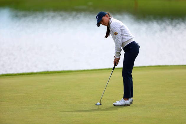 June 26, 2026, Chaska, Minnesota, United States: ALINE KRAUTER prepares to putt at hole eight. This is the second day of the 2026 KPMG WomenÃ¢â‚¬â ¢s PGA, Golf Herren Championship at Hazeltine National Golf Course in Chaska Minnesota. Chaska United States - ZUMAt166 20260626_zsp_t166_044 Copyright: xMichaelxTurnerx