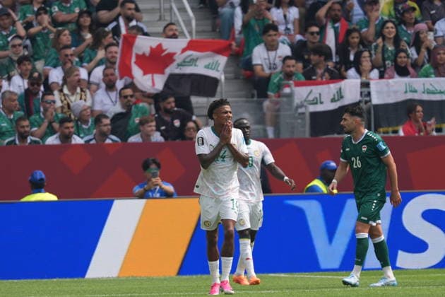 Norway v France - FIFA World Cup, WM, Weltmeisterschaft, Fussball 2026 - Group I TORONTO, CANADA - JUNE 26: Ismail Jakobs (14) of Senegal gestures during the 2026 FIFA World Cup First Stage Group I match between Senegal and Iraq at Toronto Stadium (BMO Field) in Toronto, Ontario, Canada on June 26, 2026. Mert Alper Dervis Anadolu Ontario Canada. Editorial use only. Please get in touch for any other usage.  Copyright: x2026xAnadoluxMertxAlperxDervisx