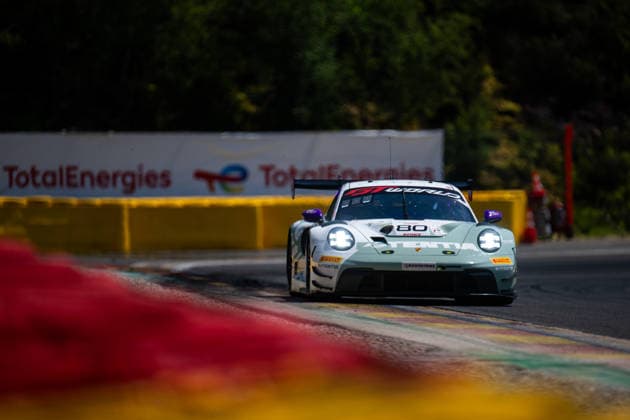 AUTO - GT WORLD CHALLENGE EUROPE ENDURANCE CUP - 24 HOURS OF SPA 2026 80, FELLER, Ricardo (SUI), PREINING, Thomas (AUT), BUUS, Bastian (DEN), Lionspeed GP, Porsche 911 GT3 R (992) EVO, PRO, action,during the CrowdStrike 24 Hours of Spa 2026, 3rd round of the GT World Challenge Europe Endurance Cup 2026, from June 25 to 28, 2026 on the Circuit de Spa-Francorchamps, in Stavelot, Belgium - StavelotBelgium  Copyright: xMariusxHeckerx