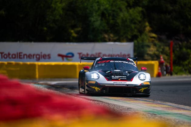 AUTO - GT WORLD CHALLENGE EUROPE ENDURANCE CUP - 24 HOURS OF SPA 2026 10, MAGNUS, Gilles (BEL), KNUTSSON, Robin (SWE), GHIRETTI, Alessandro (FRA), Boutsen VDS, Porsche 911 GT3 R (992) EVO, GOLD, action,during the CrowdStrike 24 Hours of Spa 2026, 3rd round of the GT World Challenge Europe Endurance Cup 2026, from June 25 to 28, 2026 on the Circuit de Spa-Francorchamps, in Stavelot, Belgium - StavelotBelgium  Copyright: xMariusxHeckerx