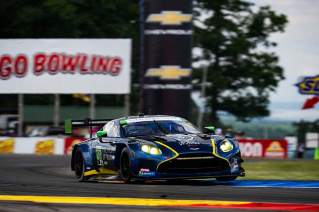 AUTO - 6 HOURS OF THE GLEN 2026 27 BARRICHELLO Eduardo (bra), GAMBLE Tom (gbr), ROBICHON Zacharie (can), Heart of Racing Team, Aston Martin Vantage AMR GT3 Evo, action during the Six Hours of the Glen 2026, 6th round of the 2026 IMSA WeatherTech SportsCar Championship, from June 26 to 28 on the Watkins Glen International in Watkins Glen, New York, United States of America - Watkins GlenUnited States  Copyright: xFabrizioxBoldonix