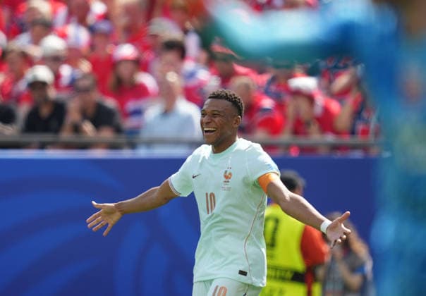 Kylian Mbappe (France) celebrate during Norway and France, Group I FIFA World Cup, WM, Weltmeisterschaft, Fussball 2026, Boston Stadium, Boston, USA on June 26, 2026. Thor Wegner DeFodi Images. (Photo by DeFodi Images) - *** Kylian Mbappé of France celebrates during the Norway vs. France match in Group I of the 2026 FIFA World Cup at Boston Stadium in Boston, USA, on June 26, 2026. Photo by DeFodi Images (Thor Wegner)