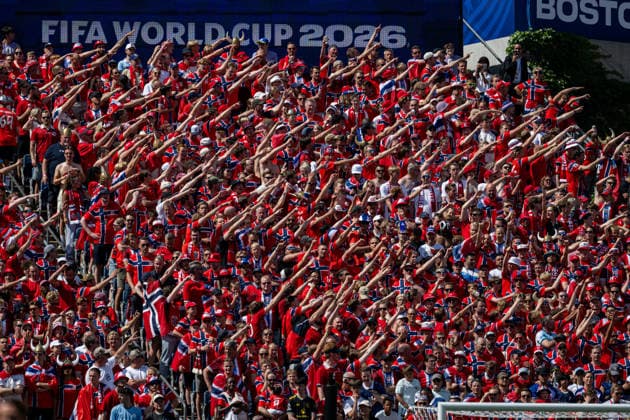 260626 Fans of Norway during the FIFA World Cup, WM, Weltmeisterschaft, Fussball 2026 group stage football match between Norway and France on June 26, 2026 in Foxborough. Photo: Vegard Grott BILDBYRAN kod VG VG0967 bbeng fotboll football soccer fotball vm fotbolls-vm fotball-vm fotbolls-vm 2026 fifa world cup 2026 norge norway frankrike france boston *** 260626 Norwegian fans during the 2026 FIFA World Cup group stage soccer match between Norway and France on June 26, 2026 in Foxborough. Photo by Vegard Grott. BILDBYRAN code VG VG0967 bbeng soccer football fotball World Cup soccer World Cup fotball World Cup soccer World Cup 2026 FIFA World Cup 2026 Norway France Boston  Copyright: VEGARDxGRoTT BB260626VG043