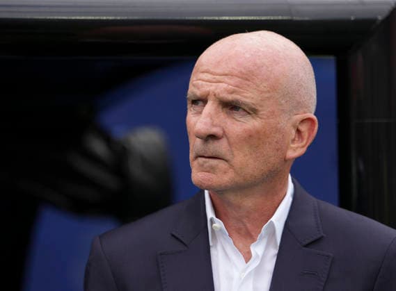 (260627) -- BOSTON, June 27, 2026 -- Interim France coach Guy Stephan looks on before the group I match between Norway and France at the 2026 FIFA World Cup, WM, Weltmeisterschaft, Fussball at Boston Stadium in Boston, the United States, June 26, 2026. ) (SP)U.S.-BOSTON-FOOTBALL-FIFA WORLD CUP-GROUP I-NOR VS FRA HuangxZongzhi 