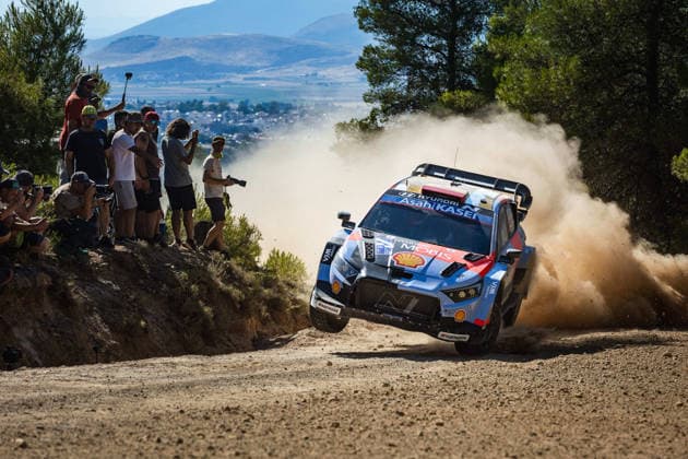 AUTO - WRC, Motorsport Rallye, WM - ACROPOLIS RALLY GREECE 2026 06 Daniel SORDO, Candido CARRERA, Hyundai i20 N Rally1, action during the 2026 Acropolis Rally Greece, 8th round of the 2026 WRC World Rally Car Championship, from June 25 to 28, 2026 at Loutraki, Greece - LoutrakiGreece  Copyright: xNikosxKatikisx