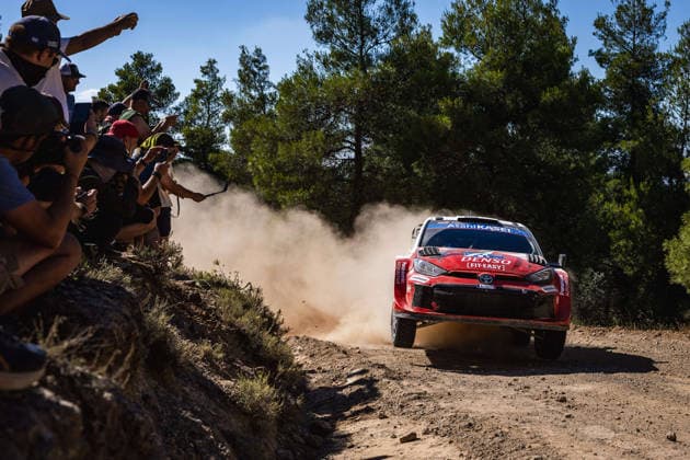 AUTO - WRC, Motorsport Rallye, WM - ACROPOLIS RALLY GREECE 2026 05 Sami PAJARI, Marko SALMINEN, Toyota GR Yaris Rally1, action during the 2026 Acropolis Rally Greece, 8th round of the 2026 WRC World Rally Car Championship, from June 25 to 28, 2026 at Loutraki, Greece - LoutrakiGreece  Copyright: xNikosxKatikisx