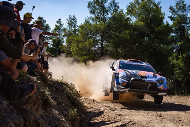AUTO - WRC, Motorsport Rallye, WM - ACROPOLIS RALLY GREECE 2026 06 Daniel SORDO, Candido CARRERA, Hyundai i20 N Rally1, action during the 2026 Acropolis Rally Greece, 8th round of the 2026 WRC World Rally Car Championship, from June 25 to 28, 2026 at Loutraki, Greece - LoutrakiGreece  Copyright: xNikosxKatikisx