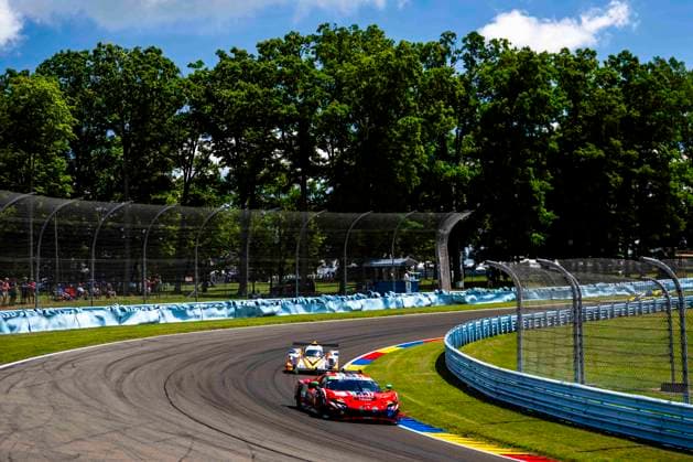 AUTO - 6 HOURS OF THE GLEN 2026 21 FUOCO Antonio (ita), MANN Simon (gbr), UDELL Alec (usa), AF Corse, Ferrari 296 GT3 Evo, action during the Six Hours of the Glen 2026, 6th round of the 2026 IMSA WeatherTech SportsCar Championship, from June 26 to 28 on the Watkins Glen International in Watkins Glen, New York, United States of America - Watkins GlenUnited States  Copyright: xFabrizioxBoldonix
