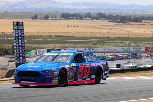 SONOMA, CA - JUNE 26: Trevor Huddleston ( 50 High Point Racing Racecar Factory Ford) during practice for the ARCA Menards Series West General Tire 150 race on June 26, 2026, at Sonoma Raceway in Sonoma, CA. (Photo by Marc Sanchez Sonoma Raceway Icon Sportswire) AUTO: JUN 26 ARCA Menards Series West General Tire 150 EDITORIAL USE ONLY Icon144260626682