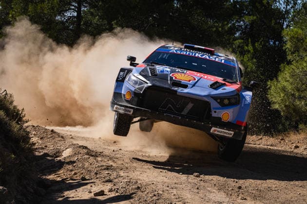AUTO - WRC, Motorsport Rallye, WM - ACROPOLIS RALLY GREECE 2026 16 Adrien FOURMAUX, Alexandre CORIA, Hyundai i20 N Rally1, action during the 2026 Acropolis Rally Greece, 8th round of the 2026 WRC World Rally Car Championship, from June 25 to 28, 2026 at Loutraki, Greece - LoutrakiGreece  Copyright: xNikosxKatikisx