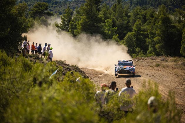 AUTO - WRC, Motorsport Rallye, WM - ACROPOLIS RALLY GREECE 2026 16 Adrien FOURMAUX, Alexandre CORIA, Hyundai i20 N Rally1, action during the 2026 Acropolis Rally Greece, 8th round of the 2026 WRC World Rally Car Championship, from June 25 to 28, 2026 at Loutraki, Greece - LoutrakiGreece  Copyright: xNikosxKatikisx