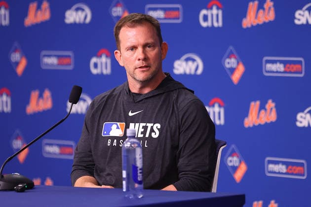 New York Mets Interim Manager Andy Green Is Introduced New York Mets Interim Manager Andy Green speaks to the media during a press conference, PK, Pressekonferenz at Citi Field in Corona, New York, on June 26, 2026. Flushing United States  Copyright: xGordonxDonovanx originalFilename:donovan-mlbphila260626_npKuL.jpg