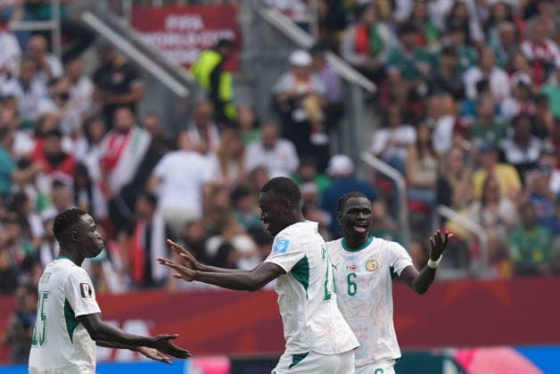 Senegal v Iraq - FIFA World Cup, WM, Weltmeisterschaft, Fussball 2026 - Group I TORONTO, CANADA - JUNE 26: Pape Gueye (26) of Senegal celebrates after scoring a goal during the 2026 FIFA World Cup First Stage Group I match between Senegal and Iraq at Toronto Stadium (BMO Field) in Toronto, Ontario, Canada on June 26, 2026. Mert Alper Dervis Anadolu Ontario Canada. Editorial use only. Please get in touch for any other usage.  Copyright: x2026xAnadoluxMertxAlperxDervisx