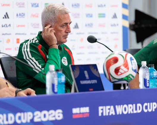 SOCCER - FIFA World Cup, WM, Weltmeisterschaft, Fussball 2026 KANSAS CITY,MISSOURI,USA,26.JUN.26 - SOCCER - FIFA World Cup 2026, group stage, Algeria vs Austria, preview, press conference, PK, Pressekonferenz team ALG. Image shows head coach Vladimir Petkovic (ALG).  GEPAxpictures xArminxRauthner