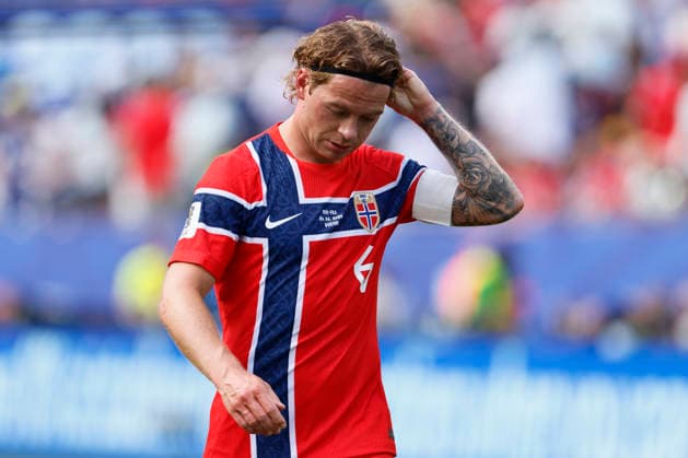 Norway v France: Group I - FIFA World Cup, WM, Weltmeisterschaft, Fussball 2026 Patrick Berg of Norway looks dejected during the FIFA World Cup 2026 Group I match between Norway and France at Boston Stadium on June 26, 2026 in Foxborough, United States. Foxborough Boston Stadium MA United States Copyright: xAllstarxPicturexLibraryxLtdx