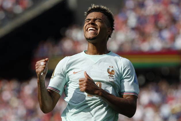 FIFA World Cup, WM, Weltmeisterschaft, Fussball 2026 - Group I - Norway vs France Desire Doue of France celebrates after scoring the 1-4 goal in the FIFA World Cup 2026 group stage match Norway against France, in Boston, USA, 26 June 2026. BOSTON United States  Copyright: xGREGxM.xCOOPERx