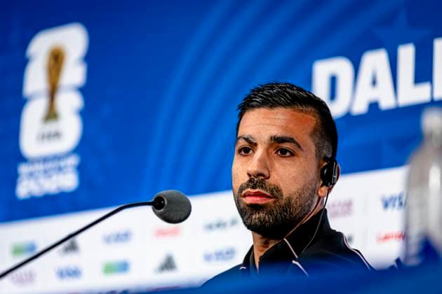 DALLAS - Noor Al-Rawabdeh of Jordan during the 2026 World Cup, Jordan MD-1 press conference, PK, Pressekonferenz at AT&T Stadium on June 26, 2026, in Dallas, United States. (Photo by Stefan Koops EYE4IMAGES DeFodi Images) - *** DALLAS: Noor Al Rawabdeh of Jordan during the 2026 World Cup, Jordan MD 1 Press Conference at AT&T Stadium on June 26, 2026, in Dallas, United States. Photo by Stefan Koops, EYE4IMAGES, DeFodi Images