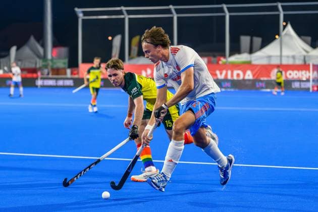 WAVER, 26-06-2026, Belfius Hockey Arena, FIH Hockey Pro League Men, Season 2025-2026. Jayden Atkinson and Duco Telgenkamp during the game Netherlands - Australia (men; 2nd match). Netherlands - Australia (men; 2nd match)  x204670184x Copyright: