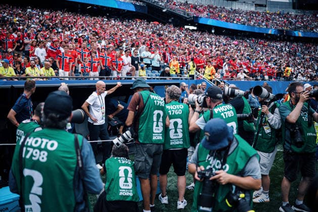 Norway vs France MASSACHUSETTS, MA - 26.06.2026: NORWAY VS FRANCE - Norway& 39;s coach, Solbakken Stale, during the match between Norway and France in the third round of the group stage of the 2026 World Cup, held at Gillette Stadium in Boston, United States. (Photo: Marcelo Machado de Melo Fotoarena) x2971754x  MarceloxMachadoxdexMelo