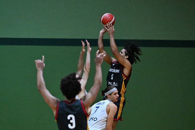 BASKETBALL - Exhibition Game - V. De Silvestro Memorial ? B. Meneghin Trophy - Germany vs. Greece Photo by IPA ABACAPRESS.COM86106468 - Kodjoe Nicolas (Germany) Domegge di Cadore (BL) Italy  Copyright: xIPAxSport ABACAx