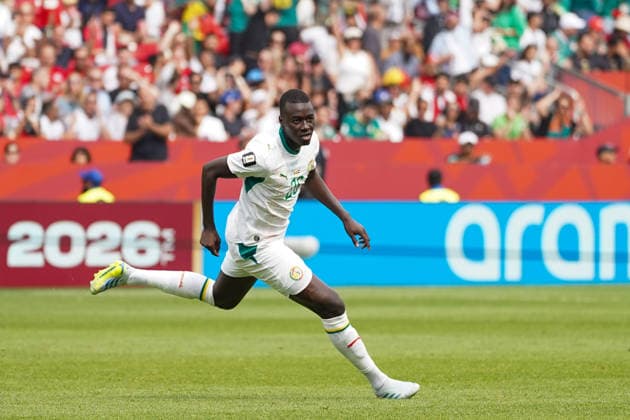 Senegal v Iraq - 2026 FIFA World Cup, WM, Weltmeisterschaft, Fussball Group I Pape Gueye 26 of Senegal is celebrating after scoring a goal during the 2026 FIFA World Cup Group I match between Senegal and Iraq at Toronto Stadium. on June 26, 2026 in Toronto, Canada. (Photo by Leonardo Ramirez Eyepix Group) Copyright: xLeonardoxRamirezx xEyepixxGroupx LR26062026-00365