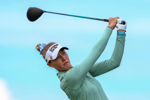 June 26, 2026, Chaska, Minnesota, United States: NELLY KORDA drives the ball at hole three. This is the second day of the 2026 KPMG WomenÃ¢â‚¬â ¢s PGA, Golf Herren Championship at Hazeltine National Golf Course in Chaska Minnesota. 2026 KPMG WomenÃ¢â‚¬â ¢S PGA Championship - Day 2  - ZUMAt166 20260626_zsp_t166_150 Copyright: xMichaelxTurnerx