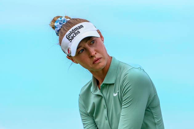 June 26, 2026, Chaska, Minnesota, United States: NELLY KORDA prepares for a drive at hole three. This is the second day of the 2026 KPMG WomenÃ¢â‚¬â ¢s PGA, Golf Herren Championship at Hazeltine National Golf Course in Chaska Minnesota. 2026 KPMG WomenÃ¢â‚¬â ¢S PGA Championship - Day 2  - ZUMAt166 20260626_zsp_t166_152 Copyright: xMichaelxTurnerx