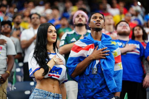 Cape Verde v Saudi Arabia - FIFA World Cup, WM, Weltmeisterschaft, Fussball 2026 - Group H HOUSTON, USA - JUNE 26: Players of Saudi Arabia warm up prior the FIFA World Cup 2026 Group H match between Capo Verde and Saudi Arabia at Houston Stadium on June 26, 2026 in Houston, Texas. Hakan Akgun Anadolu Texas United States. Editorial use only. Please get in touch for any other usage.  Copyright: x2026xAnadoluxHakanxAkgunx