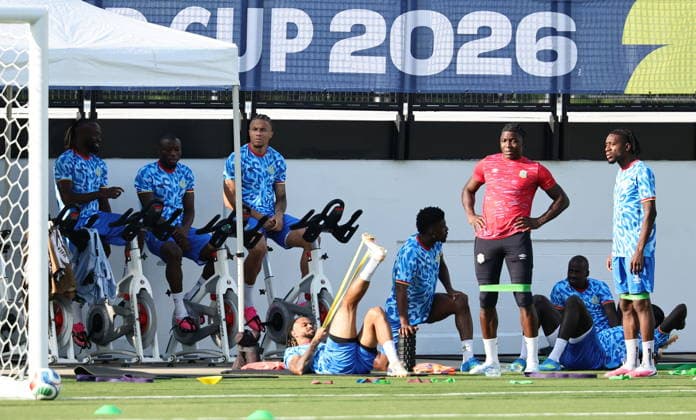 FIFA World Cup, WM, Weltmeisterschaft, Fussball 2026 - DR Congo training session DR Congo national soccer team players attend a training session in Kennesaw, Georgia, USA, 26 June 2026. DR Congo faces Uzbekistan on 27 June in a FIFA World Cup 2026 Group K match. KENNESAW United States  Copyright: xRONALDxWITTEKx