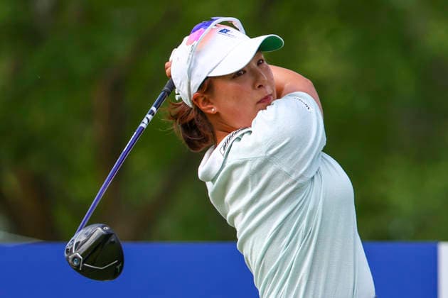 June 26, 2026, Chaska, Minnesota, United States: Jiwon Jeon tees off at hole twelve. This is the second day of the 2026 KPMG WomenÃ¢â‚¬â ¢s PGA, Golf Herren Championship at Hazeltine National Golf Course in Chaska Minnesota. Chaska United States - ZUMAt166 20260626_zsp_t166_128 Copyright: xMichaelxTurnerx