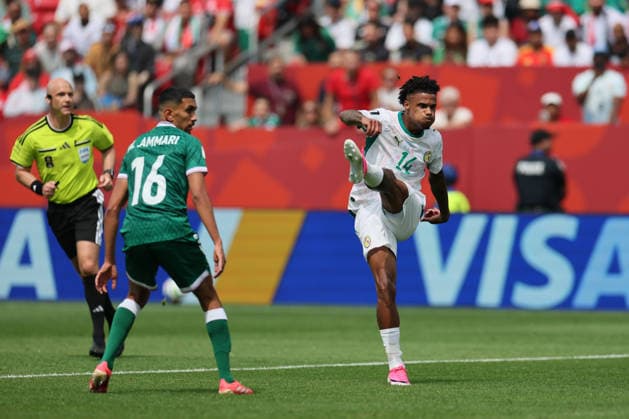Toronto, Canada - 26 June: Ismail Jakobs 14 of Senegal looks on during the FIFA World Cup, WM, Weltmeisterschaft, Fussball 2026 match between Senegal vs Iraq at Toronto Stadium on 26 June 2026. Toronto Toronto Stadium Canada Copyright: xOPAxImagesxMohammadxKaramalix