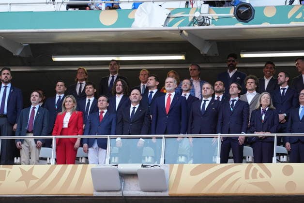 Football, 2026 FIFA World Cup, Uruguay v Spain, King Felipe in the stands
