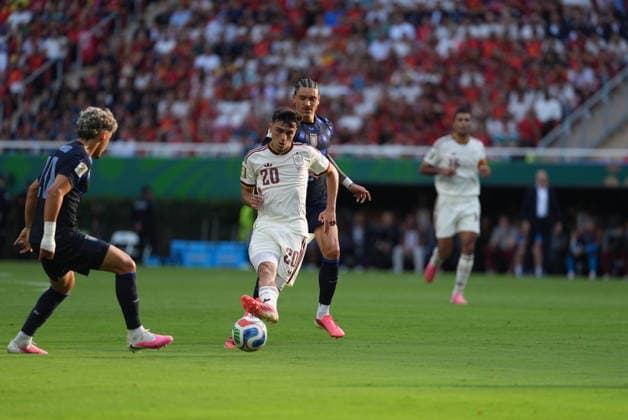Uruguay v Spain - FIFA World Cup, WM, Weltmeisterschaft, Fussball 2026 - Group H ZAPOPAN, MEXICO - JUNE 26: Pedri of Spain in action during the 2026 FIFA World Cup First Stage Group H match between Uruguay and Spain at Estadio Akron (Guadalajara Stadium) in Zapopan, Guadalajara, Mexico on June 26, 2026. Juancho Torres Anadolu Jalisco Mexico. Editorial use only. Please get in touch for any other usage.  Copyright: x2026xAnadoluxJuanchoxTorresx