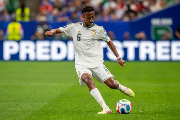 June 26, 2026: Saudi Arabia midfielder Nasser al-Dawsari (6) controls the ball during a FIFA World Cup, WM, Weltmeisterschaft, Fussball Group H match between Saudi Arabia and Cape Verde in Houston, TX. .. CSM FIFA World Cup 2026: Saudi Arabia Vs Cape Verde JUN 26  - ZUMAc04_ 20260626_faf_c04_002 Copyright: xTraskxSmithx