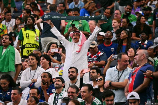 FIFA World Cup, WM, Weltmeisterschaft, Fussball 2026 - Group H - Cape Verde vs Saudi Arabia Supporters of Saudi Arabia cheer during the FIFA World Cup 2026 group stage match Cape Verde against Saudi Arabia in Houston, Texas, USA, 26 June 2026. HOUSTON Texas United States  Copyright: xSAMxWASSONx
